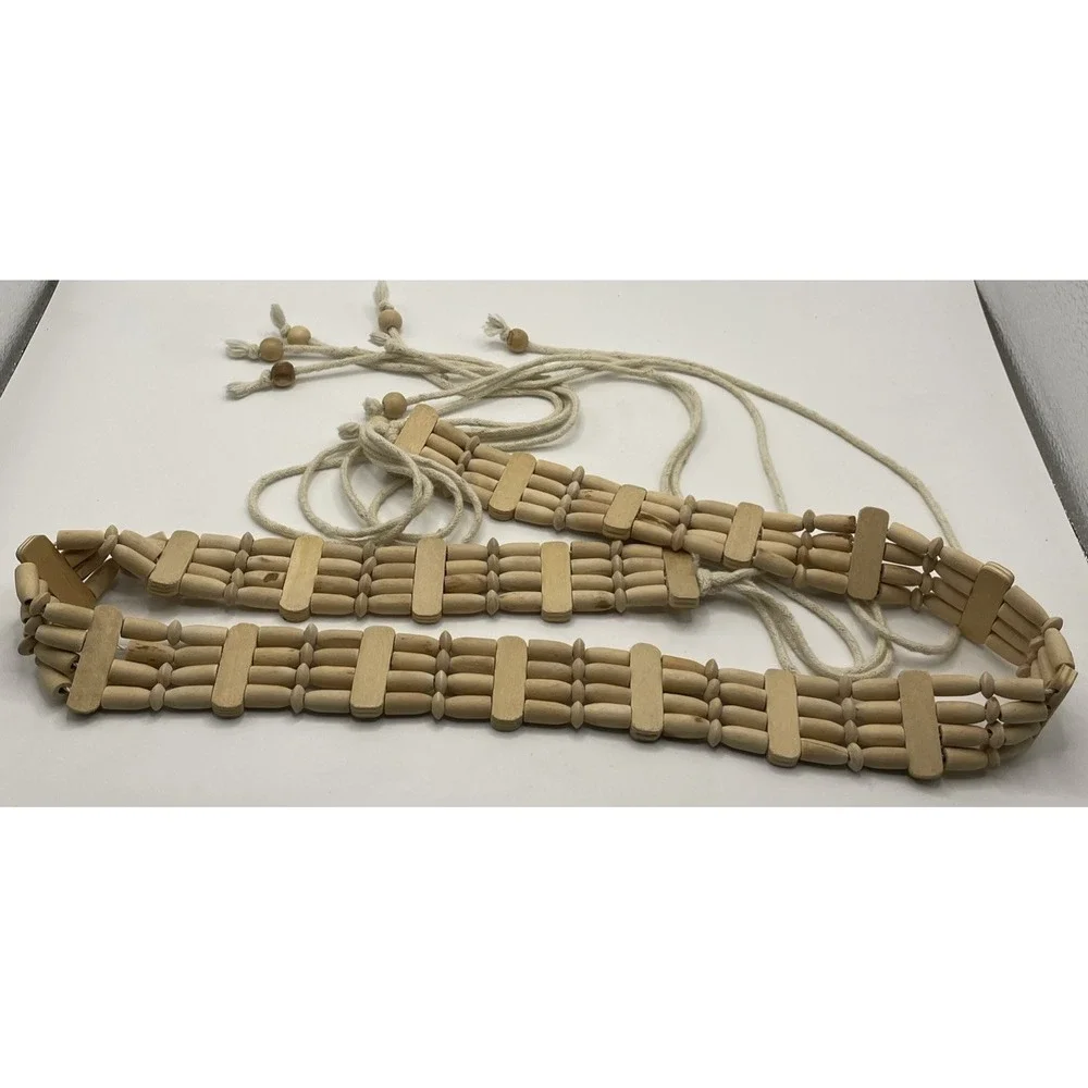 Lot Of 3 Handmade Macrame Beaded Bohemian Style Rope Belts Women's Size Medium